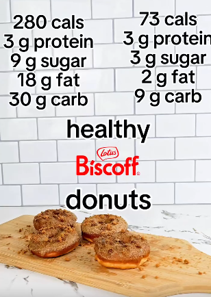 73-Calorie Biscoff Donut (No Sugar) | SweetMonkfruit Recipe