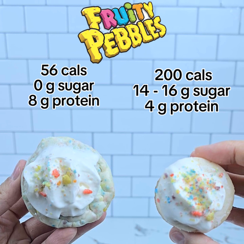 Fruity Pebbles Cheesecake Bites | High-Protein, No-Sugar Dessert