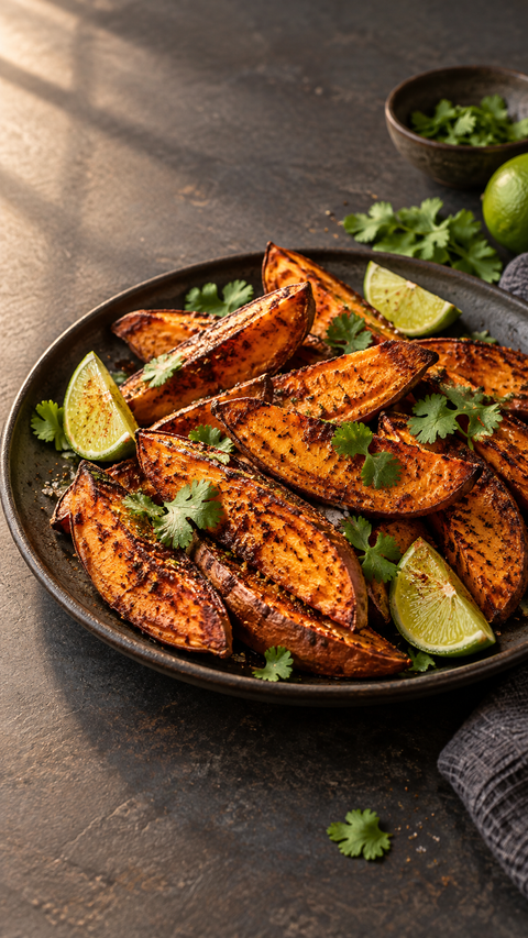 Chipotle-Lime Sweet Potato Wedges — SweetMonkFruit recipe