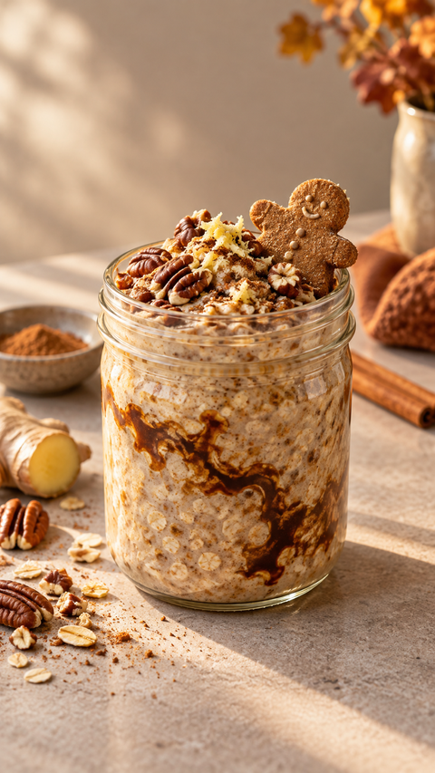 Gingerbread Overnight Oats — SweetMonkFruit recipe