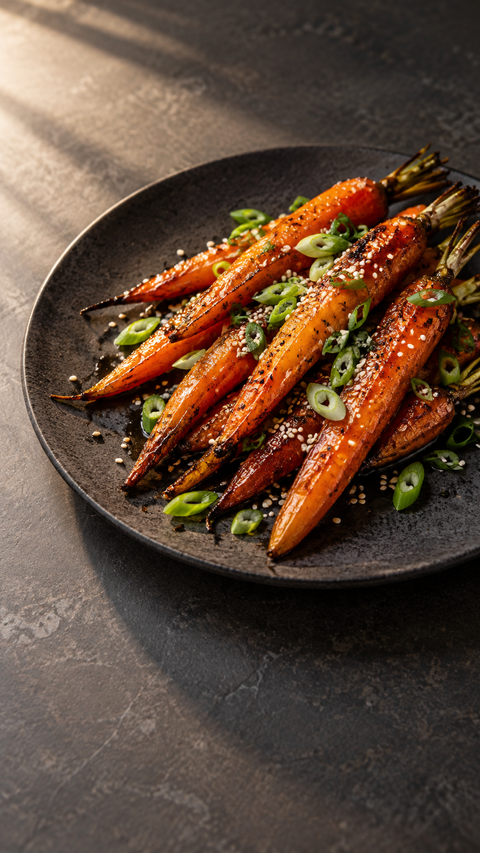 Miso-Sesame Glazed Carrots — SweetMonkFruit recipe