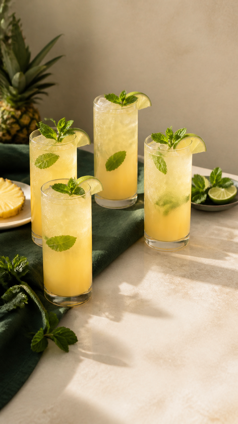Pineapple-Mint Cooler SweetMonkFruit recipe hero