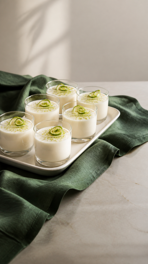 Coconut-Lime Panna Cotta SweetMonkFruit recipe hero