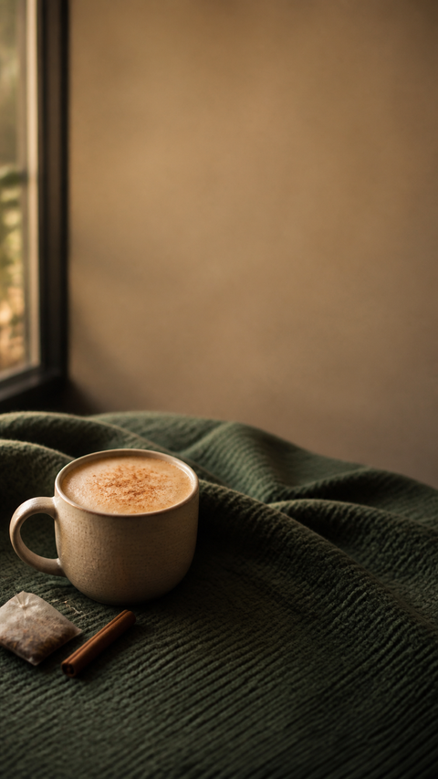 Cinnamon Vanilla Rooibos Latte SweetMonkFruit recipe hero