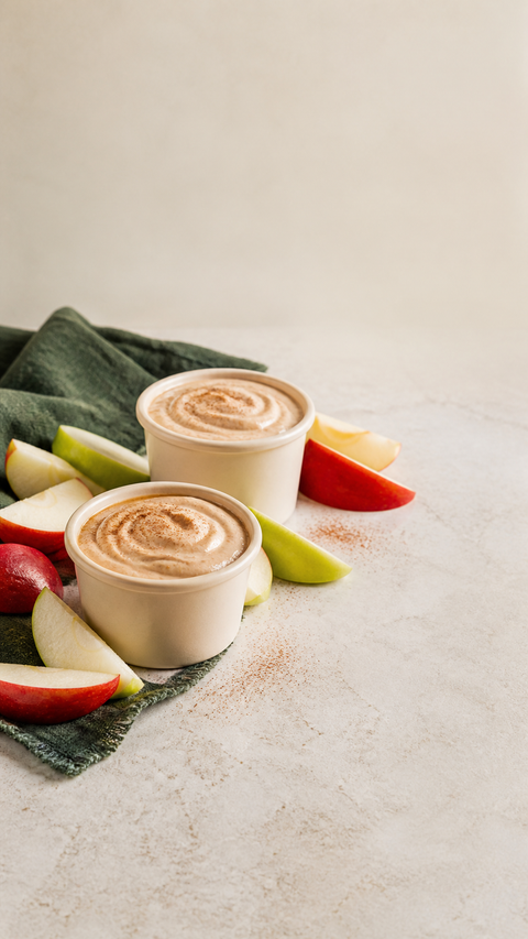 Peanut Butter Apple Dip Cups SweetMonkFruit recipe hero