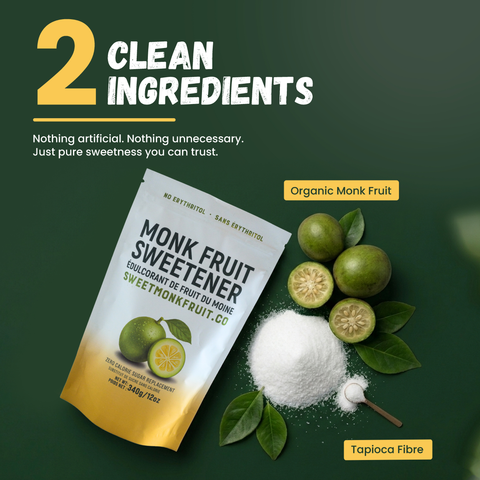Pure Monk Fruit Sweetener – No Erythritol