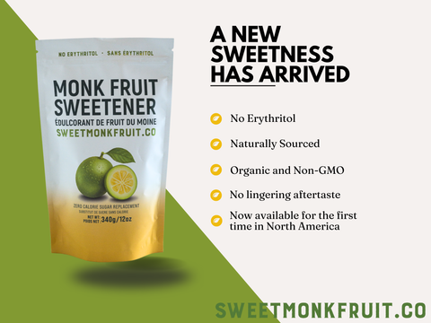 Pure Monk Fruit Sweetener – No Erythritol